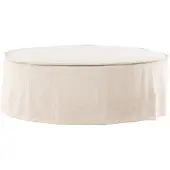 Vind Pouf Vindö aus Leinen Ø101 cm - Beige