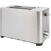 ProfiCook Toaster, Toaster 2 Scheiben, Auftau-, Aufwärm-/ Schnellstoppfunktion, Toaster mit Brötchenaufsatz, Toaster Edelstahl, PC-TA 1251