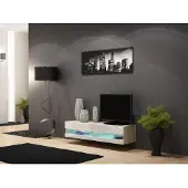Cama RTVVIGO140N SO/B, Partikelbord, Partikelbord, 2 Regale, Laminat, Matt, Lack