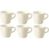 Villeroy & Boch Manufacture Rock Blanc 6er Set Espressotasse 6 cm weiß Porzellan