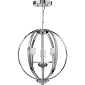 Hinkley/ Fredrick Ramond Mondo LED Kronleuchter G9 3-fach Poliertes Chrom Weiss