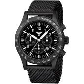 KHS PLABSSC.MB Herrenuhr Platoon Solar Chronograph Meshband Schwarz