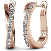 MYC Paris Criss Ohrringe - Rose Gold und Kristall