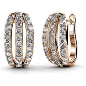 MYC Paris Elegante Ohrringe - Roségold und Kristall
