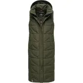 NAVAHOO Steppweste "Steppweste Brezelchen", Damen, Gr. XS, grün (schwarz olive), Obermaterial: 100% Polyester PES. Futter: 100% Polyester PES. 100% Polyester PES., Westen Steppweste