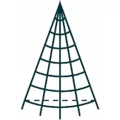 FHS LED Tannenbaum Galaxy 200 cm | 300 warmweiße LEDs | konisch rund mit Aufstellmast | horizontale & vertikale LED-Anordnung | Timer 6/18h | Weihnachtsdeko außen