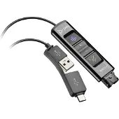 Poly DA85-M USB-zu-QD-Adapter TAA, schwarz, Schnittstellenadapter, 30 g, Schwarz