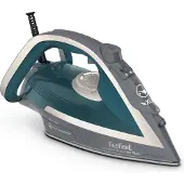 Tefal Dampfbügeleisen Ultragliss Plus FV6842E0 mit automatischer Abschaltung - Grundplatte: Durilium Airglide - 2800 W - ivory/blue