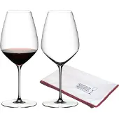 Riedel VELOCE Syrah / Shiraz Weinglas 2er Set + Poliertuch