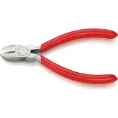Knipex 76 03 125 Seitenschneider für Elektromechaniker mit Kunststoff überzogen verchromt 125 mm
