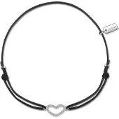 Ailoria Armband "Armband schwarz/silber LÉA", silber, Armbänder, Kinder, Silber 925 (Sterlingsilber), Armband