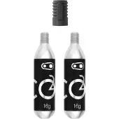 Crankbrothers 16g 2 Units Co2 Cartridge Schwarz,Silber 16 g