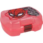 Euromic Marvel Spiderman Sandwichbox aus Kunststoff für Kinder, BPA-frei, waschbar und wiederverwendbar, mit Sicherheitsverschluss und nicht für Mikrowelle und Spülmaschine geeignet