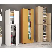 VCM Schuhschrank "XXL Schuhschrank Kleiderschrank Schrank Lona 5f AS", grau, B:70cm T:39cm, Obermaterial: 100% Holz Wood., Schränke, Schuhschrank