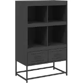 vidaXL Highboard Schwarz 68x39x111,5 cm Stahl