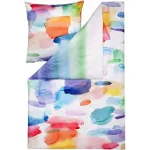 Estella Mako Satin Bettwäsche 3 teilig Bettbezug 200 x 200 cm Kopfkissenbezug 80 x 80 cm Impulse Splash 4713005 multicolor