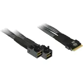 Inter-Tech SFF-8654 8i - 2x SFF-8643, SlimSAS SFF-8654 8i, SlimSAS SFF-8654 8i, 24 Gbit/s, Schwarz, 50 g
