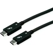 Roline Thunderbolt 4 Kabel, USB C-C, ST/ST, 8K UHD-2, 40Gbit/s, 100W, aktiv, schwarz, 1,5 m