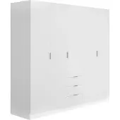 Vente-unique LISTOWEL, Weiß, Garderobe, 5 Regale, 5 Tür(en), Weiß, Partikelbord
