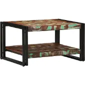 vidaXL Couchtisch Mehrfarbig 70x50x38 cm Altholz Massivholz