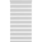 vidaXL Doppelrollo Hellgrau 90x100 cm Stoffbreite 85,9 cm Polyester