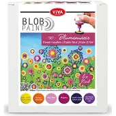 Viva Decor Blob Paint Farbset "Blumenwiese", 6-teilig
