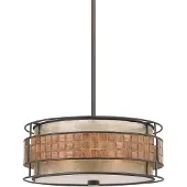 QUOIZEL Zeitgenössischer Kronleuchter Laguna Metall Kupfer Renaissance 4 Lichter E27