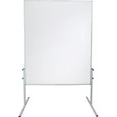 Franken Moderationstafel X-traLine, beidseitig, Oberfläche Metall weiß, B 1200 x H 1500 mm, MT2011