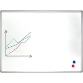 Franken Whiteboard PRO, emailliert, Wandmontage im Hoch- & Querformat, Stahl weiß lackiert & Aluminiumrahmen, magnethaftend, Ablageschale, 1200 x 1800 mm