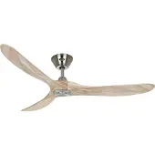 CasaFan Deckenventilator ECO GENUINO, chrom/holz hell Ø 152 cm leise Eco Genuino, Holz hell, für Wohn- / Esszimmer, Holz, Modern