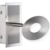 Honsel Leuchten Honsel Wandleuchte Dent 30214 (Metall, nickelfarben, LED, 1-flammig)
