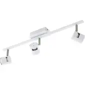 Eglo LED Deckenlampe Vergiano, 3 flammige Deckenleuchte dimmbar, Deckenstrahler, Wohnzimmerlampe, Spots inkl. GU10 Leuchtmittel, warmweiß