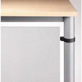 Hjh OFFICE PRO HR 18 S | Sichtblende zu HILO - Silber 180 cm