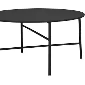 Ebuy24 Penny Gartentisch Ø 70 cm. H 35 cm, schwarz.