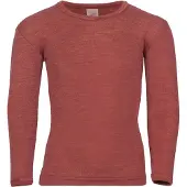 Engel - Kinder Unterhemd L/S - Merinounterwäsche Gr 128 rot