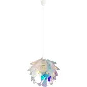 Näve Pendelleuchten - Deko-Pendelleuchte "FORA" irisierend, Hängelampe im Romantic Style, aus Kunststoff in irisierend, 110 cm hoch, Ø 40 cm, E27-Fassung