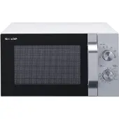 Sharp R204WA Solo-Mikrowelle 6 Leistungsstufen - mechanischer Bedienung zum Auftauen, Garen und Erwärmen