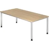 Hjh OFFICE PRO HILO 2E S - 200 x 100 Eiche höhenverstellbar
