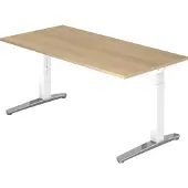 Hjh OFFICE PRO XTRA XB 16 WC - 160 x 80 Eiche höhenverstellbar