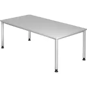Hjh OFFICE PRO HILO 2E S - Grau 200 x 100 höhenverstellbar