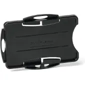 Durable Ausweishalter Eco, für 2 Karte, 10 Stück, Hoch - oder Querformat, B 54 x H 87 mm, recycelter Kunststoff, schwarz