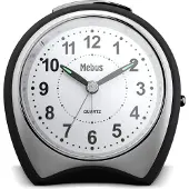Mebus 27220, Quarzwecker, Schwarz, Grau, 12 h, Analog, Akku, AA