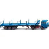 Wiking Lastbiler model H0 Wiking 055406 Mercedes Benz Rungensattelzug (MB) - azurblau