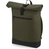Bagbase Roll-Top Rucksack (12 Liter) BC3146 (Einheitsgröße) (Militärgrün)
