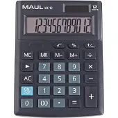 MAUL Tischrechner MC12, 12 Stellen, ergonomisch, Solar- und Batteriebetrieb, B 103 x T 137 x H 31 mm, schwarz