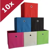 VCM 10er Set Stoff Faltbox Klappbox Boxas
