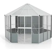 Vitavia Vitavia, Gewächshaus-Pavillon/ Vogelvoliere "Circus 9000", aluminium eloxiert, 9,0 m²