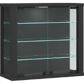 VCM Wandregal "Wandvitrine Hängevitrine Glasvitrine Vitrosa S", schwarz (anthrazit), B:43cm T:18cm, Regale, Wandregal