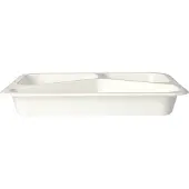 Starpak 50 Mikrowellenschalen, PP 3-geteilt 765 ml 3,2 cm x 22,7 cm x 17,8 cm weiss | Folie (50 Stück)