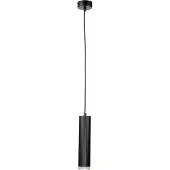 Licht-Erlebnisse Hängelampe Schwarz "Faith" schmal Ø8cm Zylinder Modern Küche Esstisch Pendelleuchte